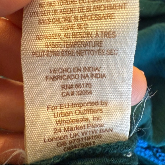 Free People | Diamond Teal and Blue Embroidered Tunic | Sz XS - Picture 11 of 11